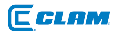 CLAM FROST MONO 110YD 1# ORANGE-CLEAR METERED